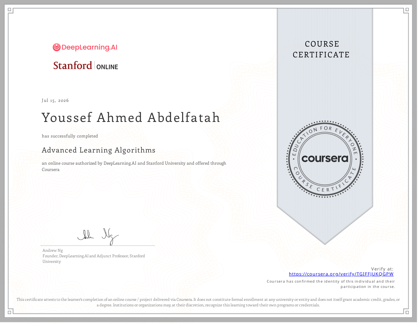 Certificate 1
